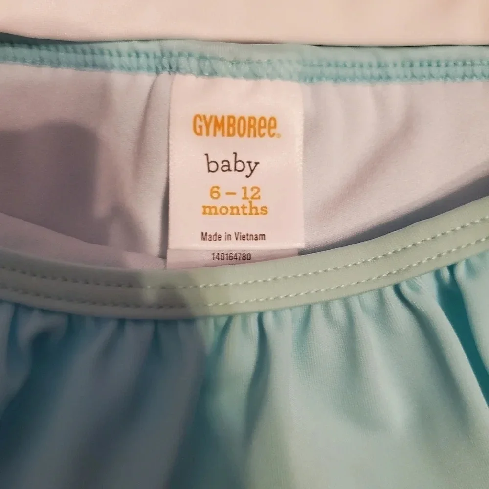 Gymboree Baby Mermaid Rashguard Swim Set 6M - 12M